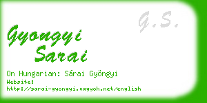gyongyi sarai business card